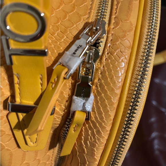 Yellow Textured Backpack - Picture 7 of 13